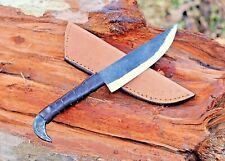 Jagdmesser mit fester Klinge, Rabenkopf, Premium geschmiedetes Wikingermesser