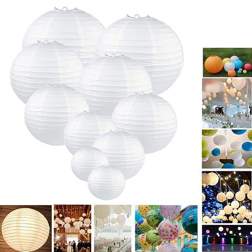 Papier lampions rund - papier,