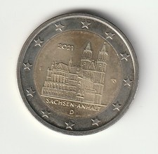2 Euro Gedenkmünze Deutschland 2021 Sachsen-Anhalt F