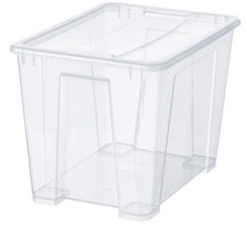 SAMLA Ikea Box mit Deckel 22l Vol. transparent mit Klick Funktion 39x28x28