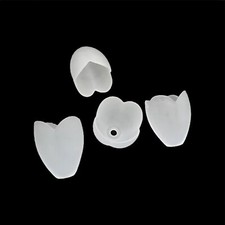 4x Lampenschirm Tulpen Weiß