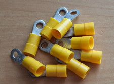 10 Kabelschuhe Ringkabelschuhe 4-6 mm² M4 gelb Rohrkabelschuhe Klauke Quetsch