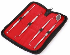 4er Dental Set Zahnreinigung Zahnpflege Zahnsteinentferner Zahnsonde Mundspiegel