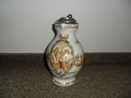 Krug mit zinndeckel dr - krug,