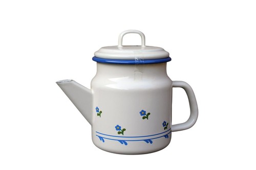 Emaille teekanne blümchen - emaille,