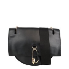 Zac Posen Damen Tasche Schwarz Leder Crossbody Bag Ledertasche Mittel