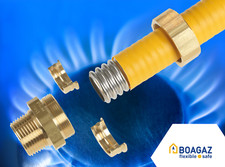 Boagaz Gas Edelstahl Wellrohr DN15 DN 20 DN 25 Fittings Rohr Gasleitung