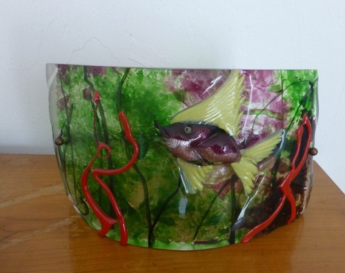 Vintage glas tisch wand lampe - vintage,