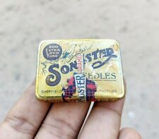 Vintage Songster Nadeln Elektrische Grammophon Werbe Litho Dose Box TB1034