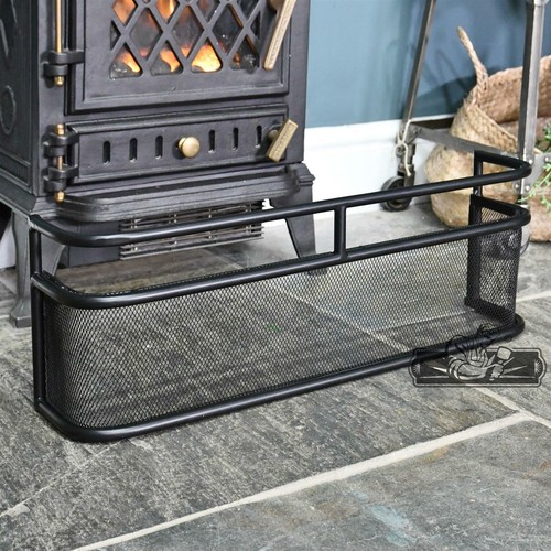 Black low fireside fender - black,