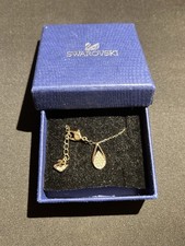 Swarovski Teardrop Kette Tropfen Halskette Gold-Legierungsschicht