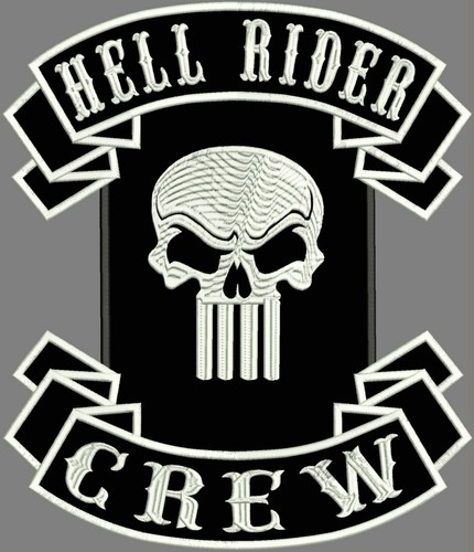 Hell rider grew aufnäher - hell,
