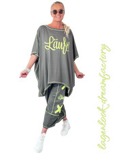 Lagenlook Ballon-Jersey-Pulli