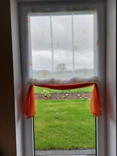 Tür- Fenster Store Raffrollo ~H160 x B85 cm (mit Falten H ~90cm) halbtransparent