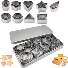 30 Stück Plätzchenausstecher, Mini Keksausstecher aus Edelstahl, Plätzchen Au