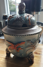 Rumtopf / Keramik / Steingut mit Reliefmuster