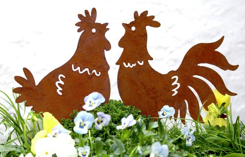 2er set garten deko figur - set,