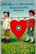 13646704 - 8000 Dresden Ausstellung Schiesshalle Schiessscheibe Schuetzen