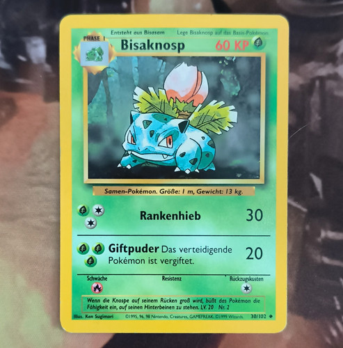 Pokémon tcg bisaknosp 102 - pokémon, 30/102