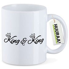 Kaffeetasse King & King Krone Keramik Tasse Geschenkidee Souvenir Präsent Wichte