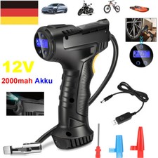 Kabellos LCD Akku Elektrische Luftpumpe Auto Reifen Druckluft Fahrrad Kompressor