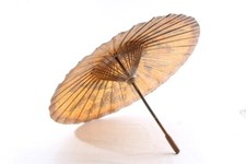 Alter Sonnenschirm Flanierschirm Holz Schirm japanisches Motiv Vintage