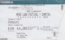 Sonic Seducer M'era Luna Festival 2006 Tagesticket, Flyer *Front Line Assembly*