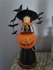 Partylite Halloween Abracadabra Hexe Teelichthalter Hexenküche Kürbis  P90499