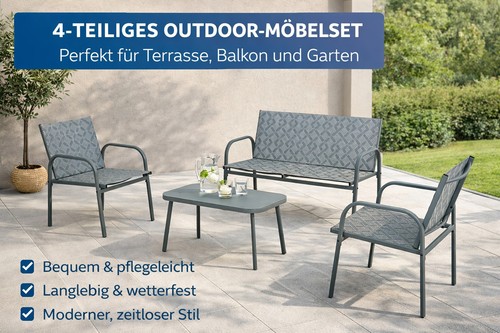 Green lounge loungemöbel set - green,