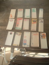 Kellnerblock Notizzettel- Block mit Werbung, Sammlung/Konvolut: 15 Stück. 50er J