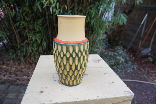 Vase gelb grün orange - , 23