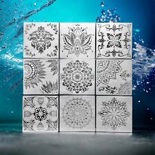 Große Wandschablonen 9er Set