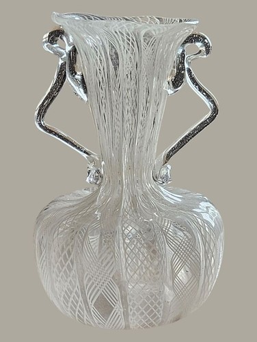 Vintage fadenglas vase - fadenglas,