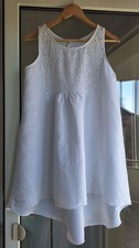 Leinen Baumwolle Kleid Weiß