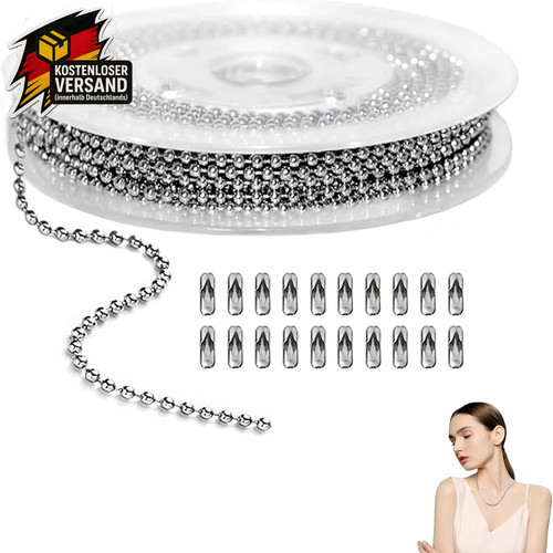 Edelstahl kugelkette 2mm diy - 2mm,