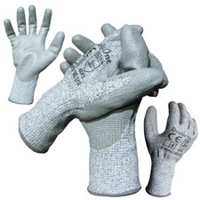 Schnittschutz Handschuhe CUT/LEVEL 5 Schnittfest PU Arbeitshandschuhe TOP PREIS!