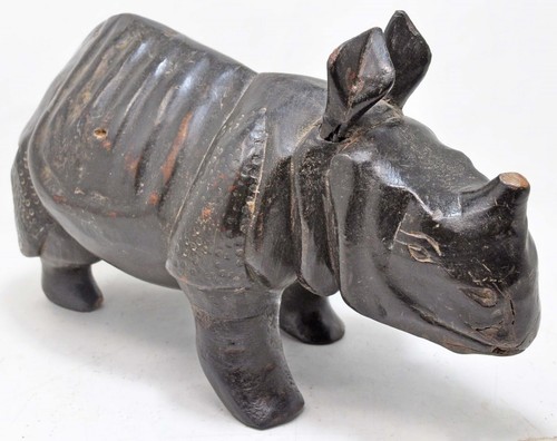 Antik holz nashorn statue - holz,