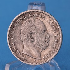 Kaiserreich 2 Mark 1876 C Wilhelm v. Preussen Silber ss Jaeger 96