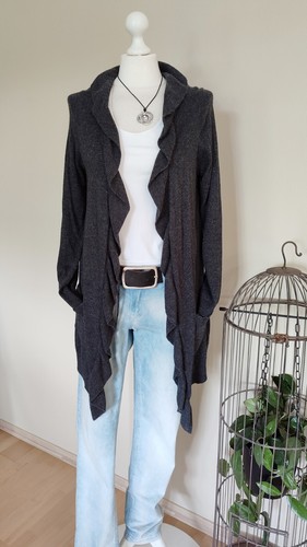 Strickjacke m grau s - &,