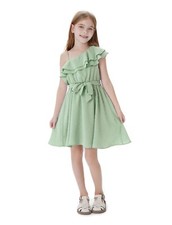 Kinder Eine-Schulter Kleid