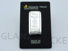Silberbarren 100 Gramm 999.9 Heimerle Meule 100g 100 Gr - SOFORT vom Fachhändler