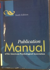 Publication Manual of the