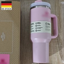 40/30oz Thermobecher mit Strohhalm und Henkel Kaffeebecher To Go mit Deckel~