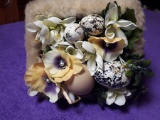 Hübscher Oster DekoStrauß Landhaus Nostalgie Shabby Vintage HANDARBEIT Neu Groß