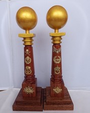 Freimaurer 2 Holzsäulen