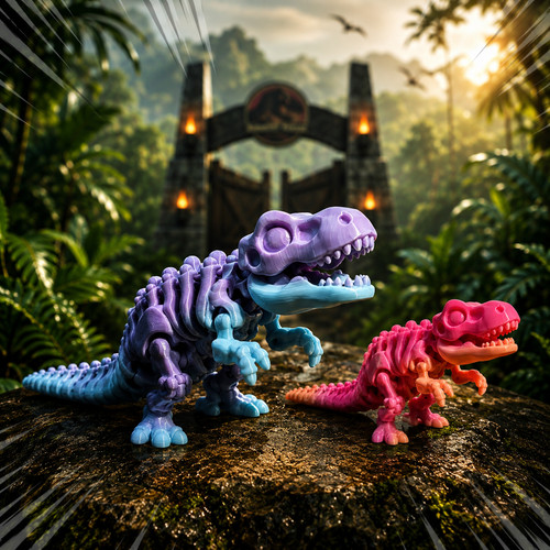 Flexi rex skelett - t-rex,