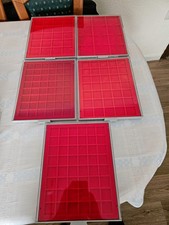 5 Münzboxen von Lindner Rot,  SEHE FOTOS