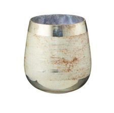 Windlicht Teelicht Glas gold Shabby Vintage Teelichthalter Bauernsilber Mandala