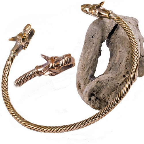 Bronze wikinger halsreif - bronze,