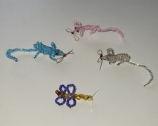 Tiere aus Glasperlen, 4 Stück 